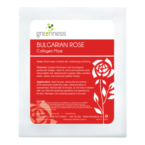 Greeness Cosmetics Bulgarian Rose Collagen Mask, 90g/3.2 oz