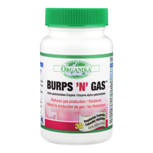 Organika Burps & Gas, 30 capsules