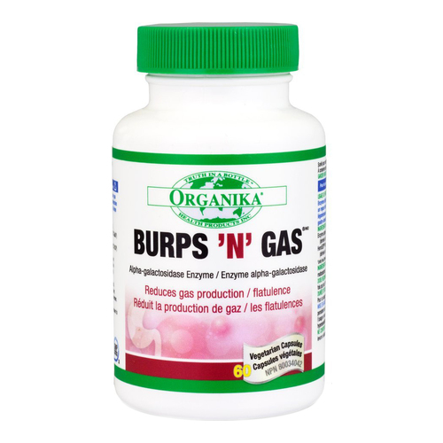 Organika Burps & Gas, 60 capsules