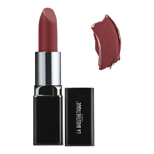 La Biosthetique Sensual Lipstick C146 - Orange Delight, 4g/0.1 oz La Biosthetique Sensual Lipstick Creamy C130 - Mahogany Red on white background