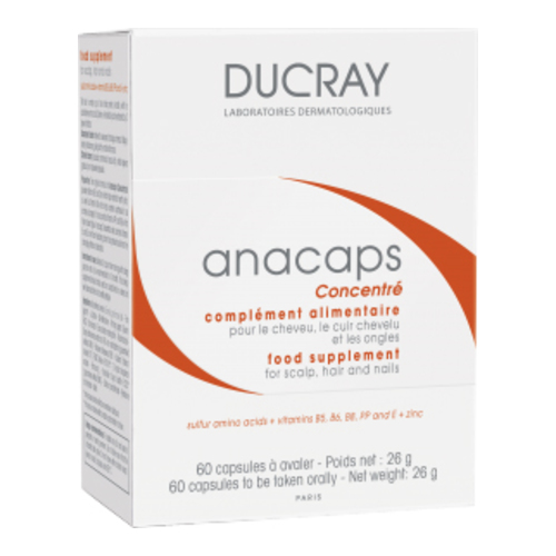 Ducray Anacaps, 60 capsules Ducray Anacaps on white background