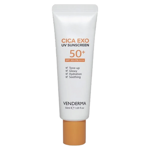 Venderma CICA EXO UV Suncreen 50+ on white background