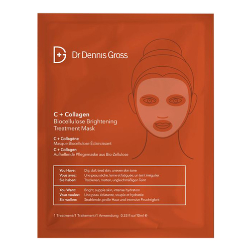 Dr Dennis Gross C+Collagen Biocellulose Brightening Treatment Mask, 1 sheet