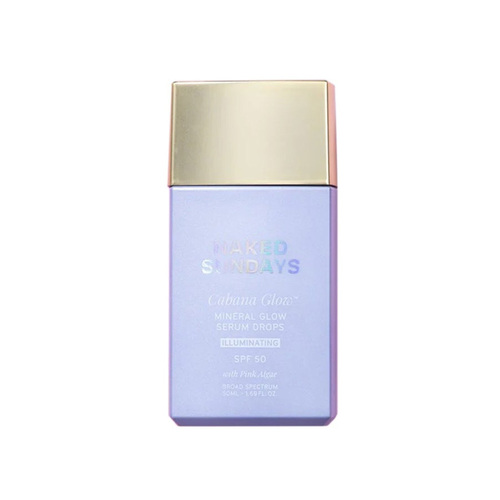 Naked Sundays CabanaGlow SPF50 Mineral Glow Serum Drops - Illuminating on white background