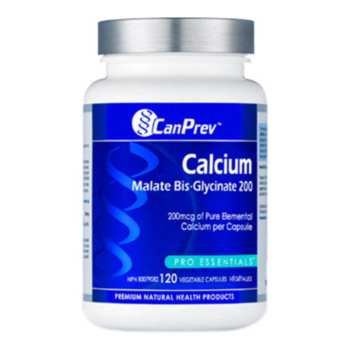 CanPrev Calcium Malate Bis-Glycinate 200, 120 capsules