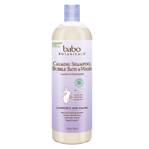 Babo Botanicals Calming Baby Bubble Bath and Wash on white background