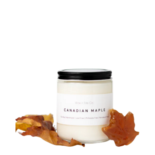 Wax + Fire Co. Canadian Maple Soy Candle, 227g/8 oz Wax + Fire Co. Canadian Maple Soy Candle on white background