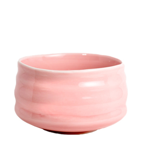 Teami Ceramic Matcha Bowl - White, 1 piece Teami Ceramic Matcha Bowl - Pink on white background