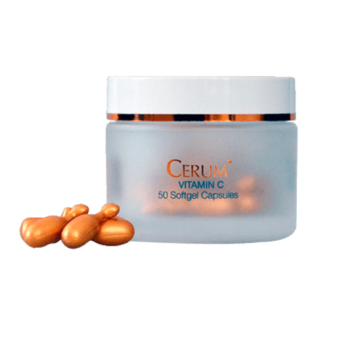 Phiderma Cerum Vitamin C, 50 capsules Phiderma Cerum Vitamin C on white background