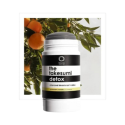 Charcoal Deodorant - Mandarin Pomelo on white background