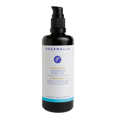 Soapwalla Citrus Almond Body Oil, 100ml/4 fl oz Soapwalla Citrus Almond Body Oil on white background