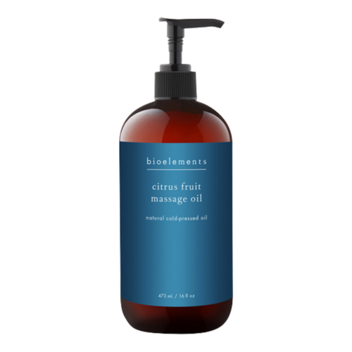 Bioelements Citrus Fruit Massage Oil on white background
