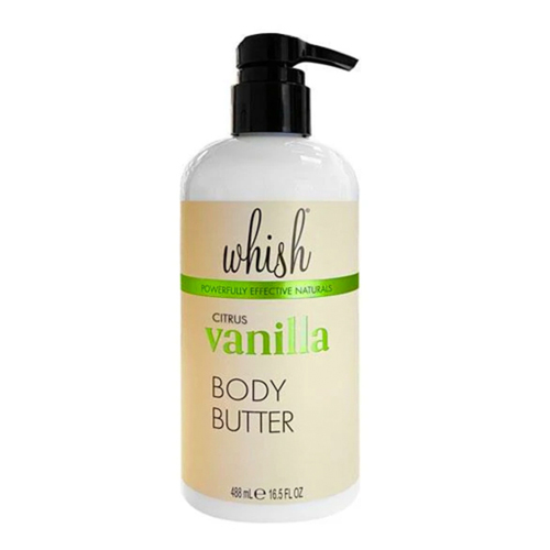 Whish Citrus Vanilla Body Butter on white background