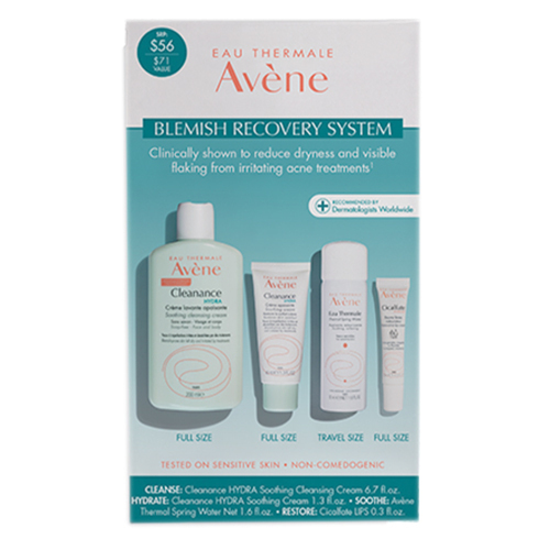 Avene Cleanance Hydra Blemish Recovery System, 1 set Avene Cleanance Hydra Blemish Recovery System on white background