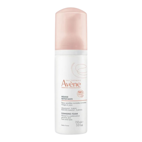 Avene Cleansing Foam on white background
