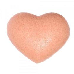 Cleansing Sponge French Pink Clay Heart Shape