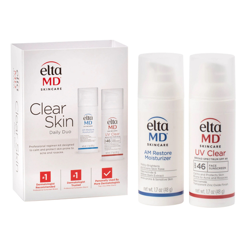 EltaMD Clear Skin Daily Duo, 1 set EltaMD Clear Skin Daily Duo on white background