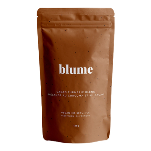 Blume  Cacao Turmeric Blend on white background