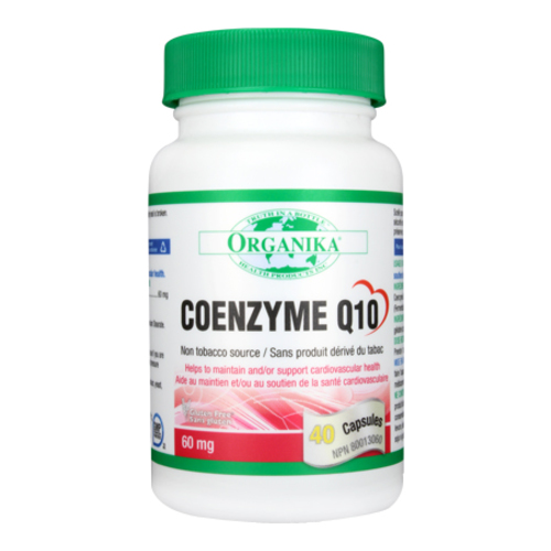 Organika Coenzyme Q10 on white background