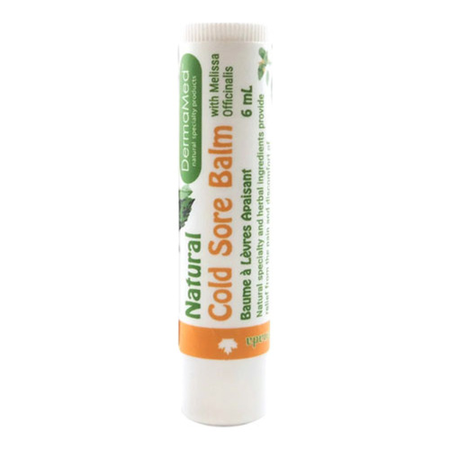 DermaMed Cold Sore Lip Balm on white background