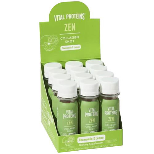 Vital Proteins Collagen Shot (Zen) Carton of 12 on white background