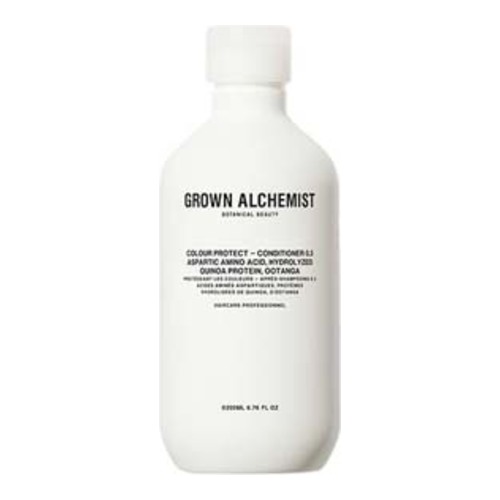Grown Alchemist Colour Protect - Conditioner 0.3 Aspartic Amino Acid, Hydrolyzed Quinoa Protein, Ootanga on white background
