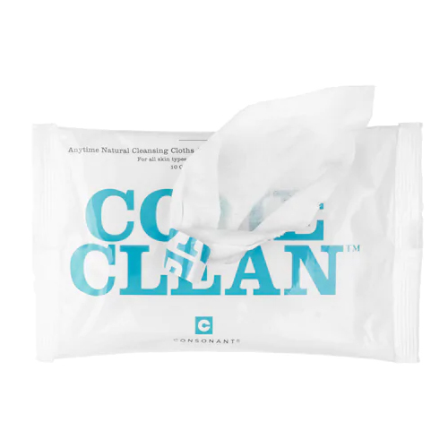 Consonant Come Clean Natural Cleansing Cloths - 1 Pack, 10 wipes Consonant Come Clean Natural Cleansing Cloths - 1 Pack on white background