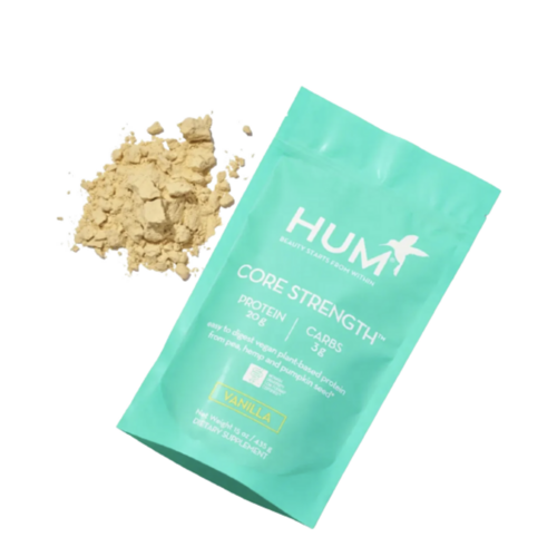 HUM Nutrition Core Strength Protein Powder, 435g/15 oz HUM Nutrition Core Strength Protein Powder on white background
