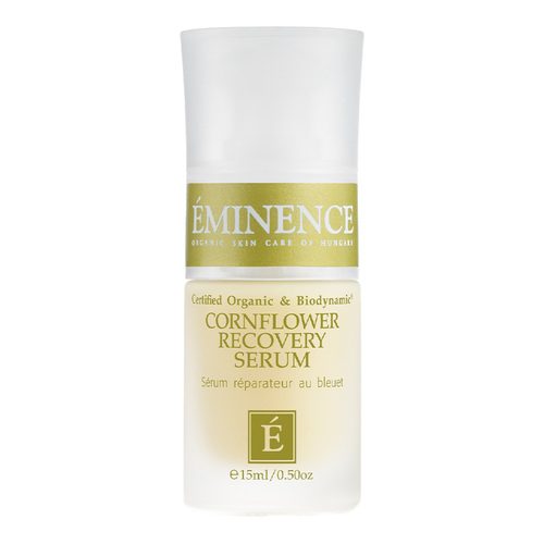 Eminence Organics Cornflower Recovery Serum on white background
