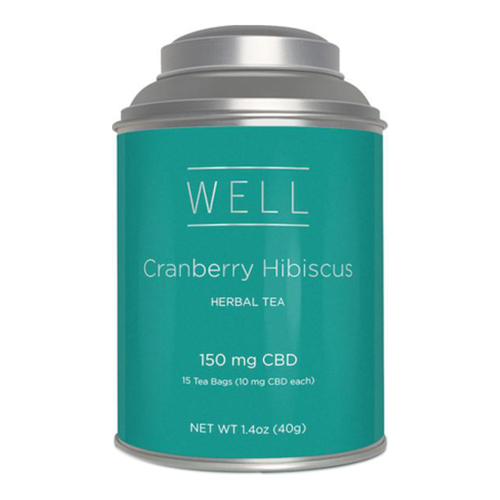 WELL Cranberry Hibiscus Tea, 40g/1.4 oz WELL Cranberry Hibiscus Tea on white background