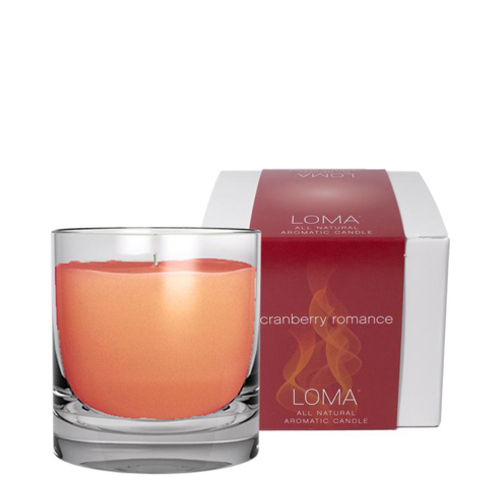Loma Organics Cranberry Romance Candle on white background