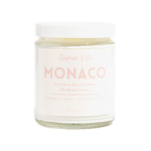 Caprice & Co. Creme de la Creme body Cream - Monaco, 255g/8.99 oz Caprice & Co. Creme de la Creme body Cream - Monaco on white background
