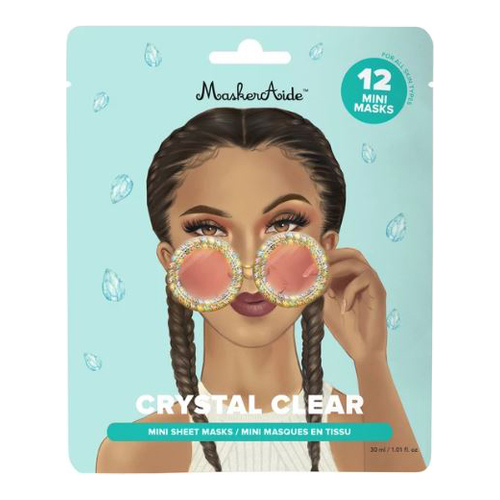 MaskerAide Crystal Clear Mini Sheet Masks, 12 sheets