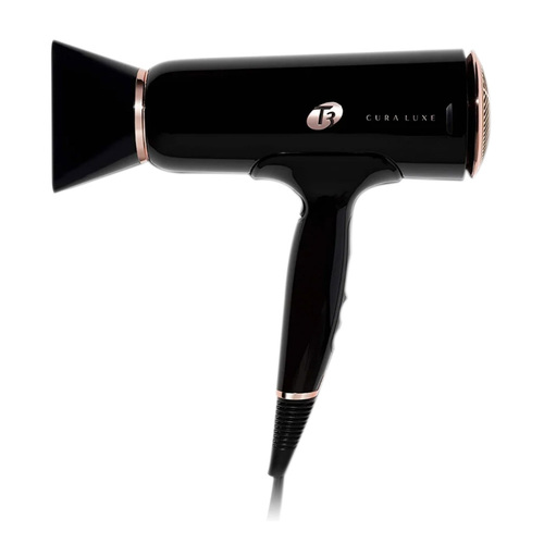 T3 Cura Luxe Dryer - Black, 1 piece T3 Cura Luxe Dryer - Black on white background