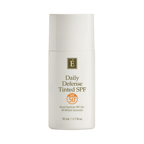 Eminence Organics Daily Defense Tinted SPF 50+ on white background