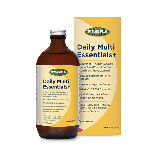 Flora Daily Multi Essentials+, 226ml/7.64 fl oz Flora Daily Multi Essentials+ on white background