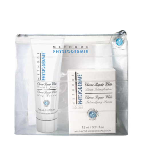 Physiodermie Day Cream + Action Serum on white background