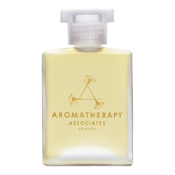 De-Stress Muscle Bath and Shower Oil on white background