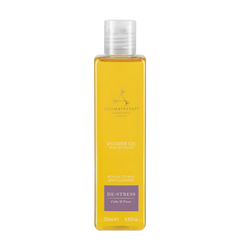 De-Stress Shower Oil on white background