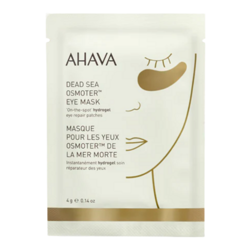 Ahava Dead Sea Osmoter Eye Mask, 6 sheets Ahava Dead Sea Osmoter Eye Mask on white background