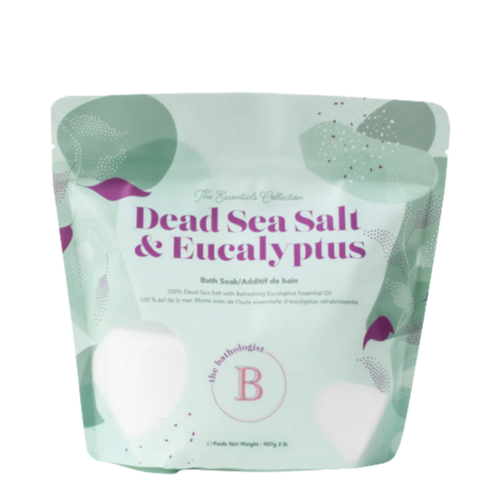 The Bathologist Dead Sea Salt and Eucalyptus Bath Soak, 907g/31.99 oz The Bathologist Dead Sea Salt and Eucalyptus Bath Soak on white background