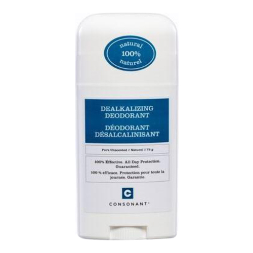 Consonant Dealkalizing Deodorant - Pure Unscented, 75g/2.6 oz