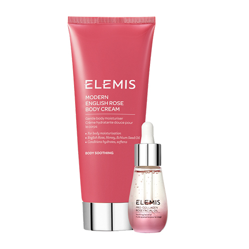 Elemis Delicate and Divine Rose Duo on white background