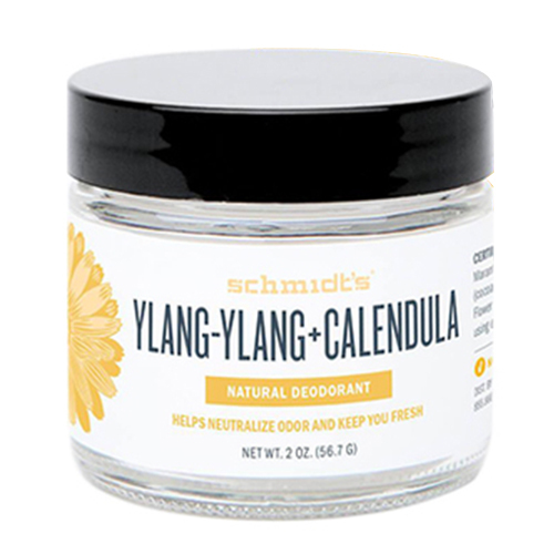 Schmidts Natural Deodorant Jar - Ylang-Ylang + Calendula on white background