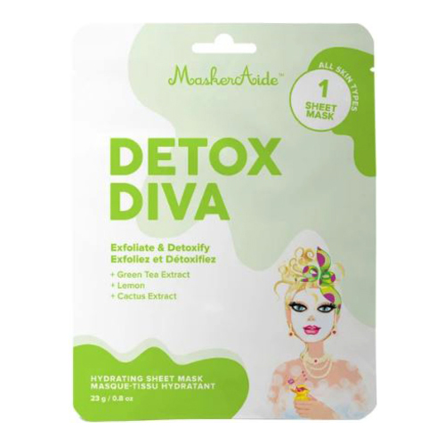 MaskerAide Detox Diva Facial Sheet Mask, 1 sheet