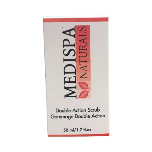 Medispa Naturals Double Action Scrub on white background