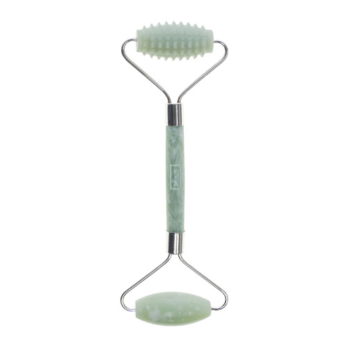 Province Apothecary Dual-Action Jade Facial Roller, 1 piece Province Apothecary Dual-Action Jade Facial Roller on white background