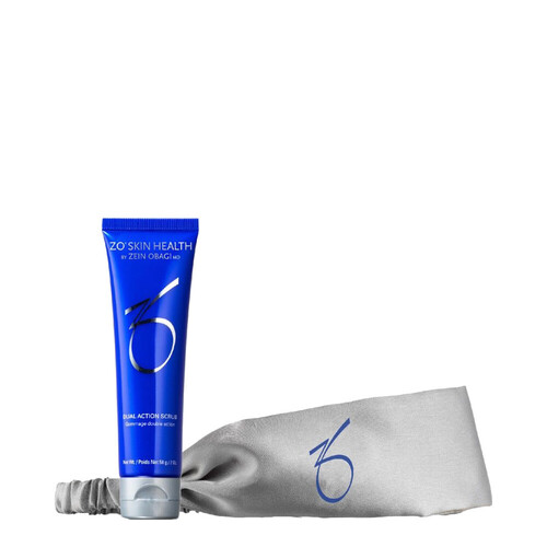 ZO Skin Health Dual Action Scrub, 58ml/2 fl oz Naturally Yours Dual Action Scrub on white background