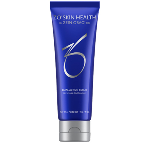 ZO Skin Health Dual Action Scrub, 116g/4 oz ZO Skin Health Dual Action Scrub on white background