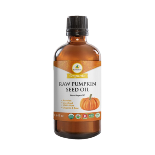 Ecoideas Organic Raw Pumpkin Seed Oil, 225ml/7.61 fl oz Ecoideas Organic Raw Pumpkin Seed Oil on white background
